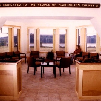 Waiting room with views