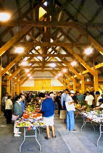 Inside an exhibition hall