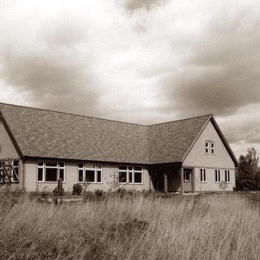 Nature center in a meadow