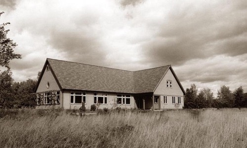 Nature center in a meadow