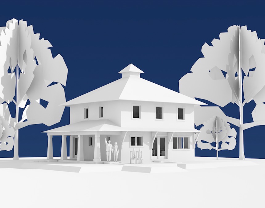 Square Deal House Perspective