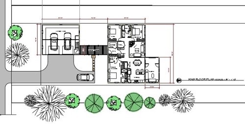 Drawing of house and lot