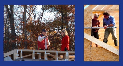 Architect with builders